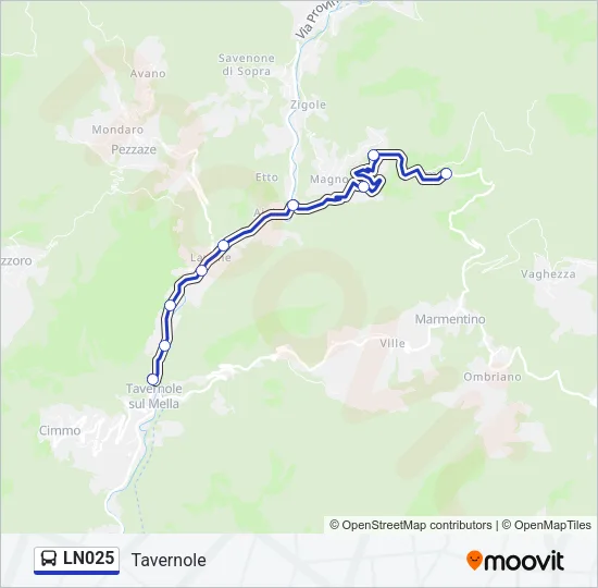 LN025 Bus Line Map