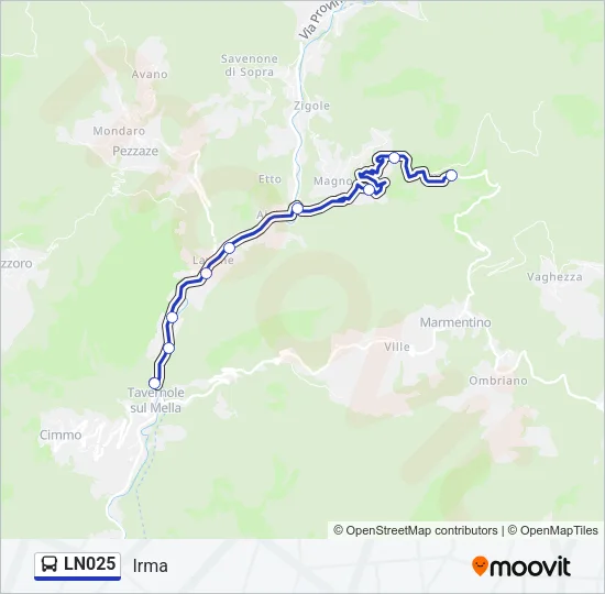 LN025 Bus Line Map