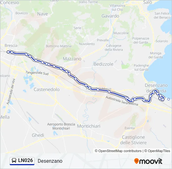 LN026 Bus Line Map