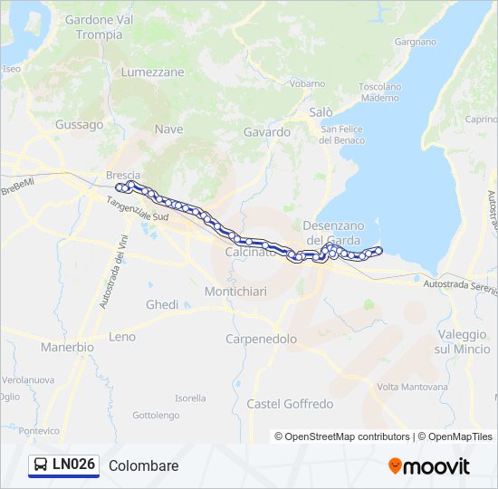 LN026 bus Line Map