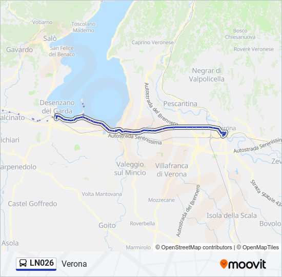 LN026 bus Line Map