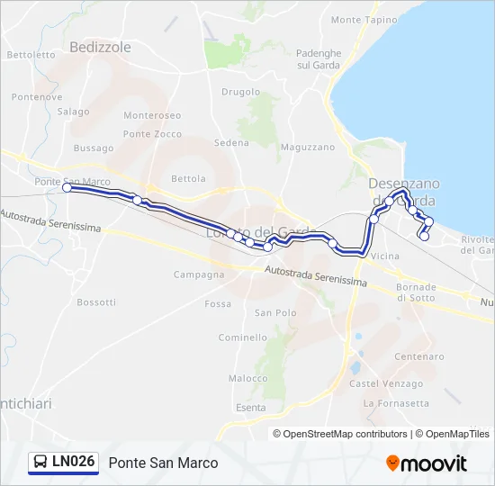 LN026 Bus Line Map