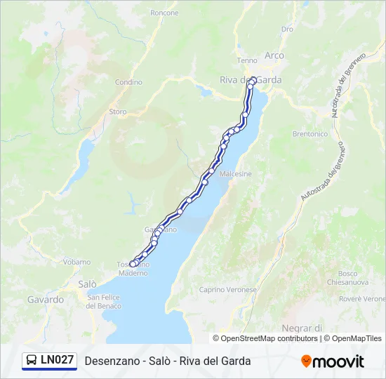 LN027 Bus Line Map