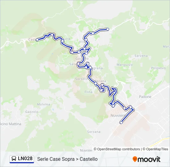LN028 Bus Line Map