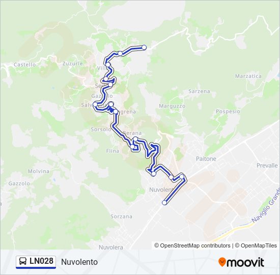 LN028 bus Line Map