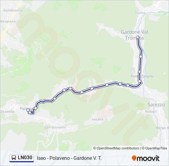 LN030 bus Line Map