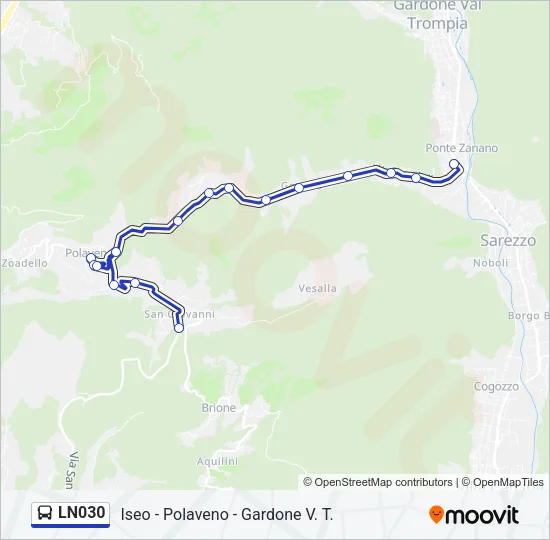 LN030 Bus Line Map