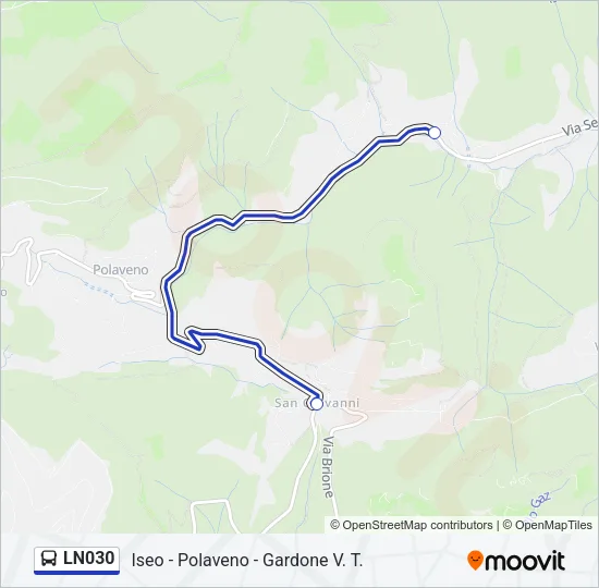 LN030 Bus Line Map