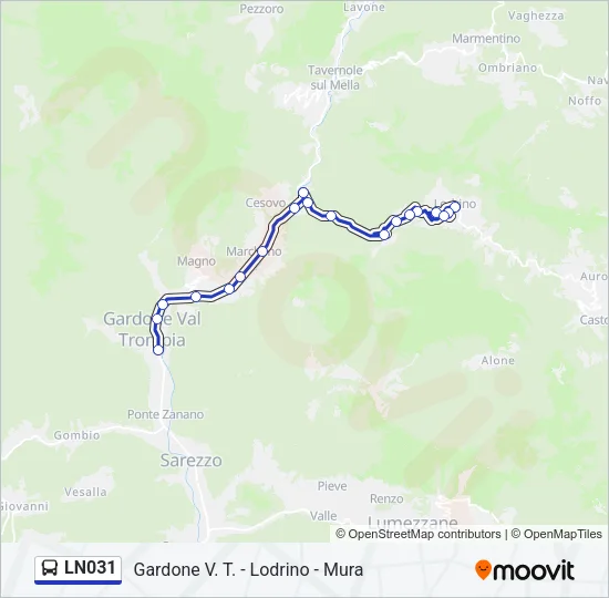 LN031 Bus Line Map