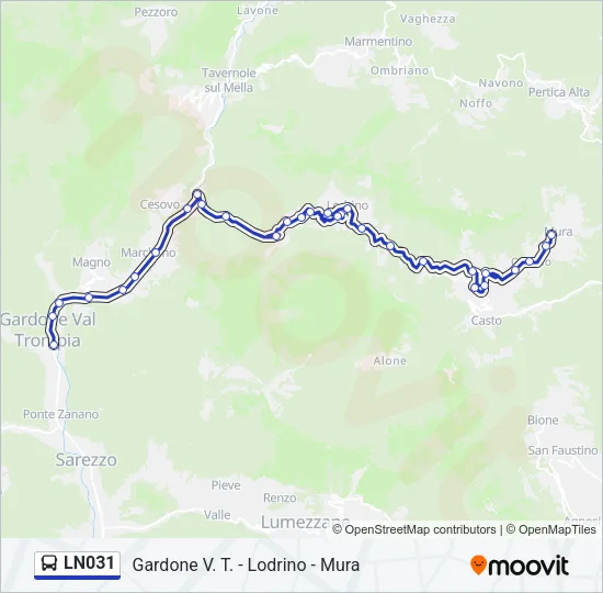 LN031 Bus Line Map
