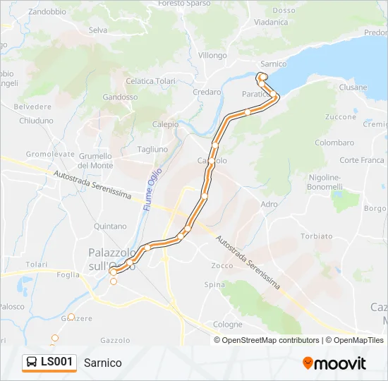 LS001 Bus Line Map