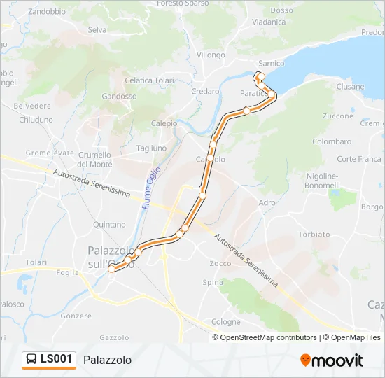 LS001 Bus Line Map