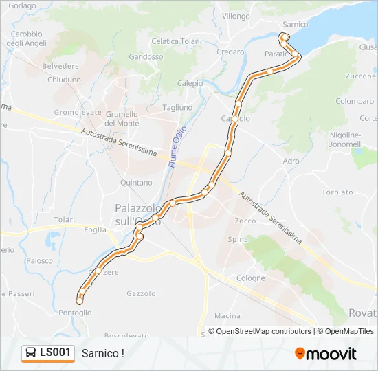 LS001 Bus Line Map