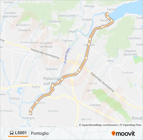 LS001 Bus Line Map