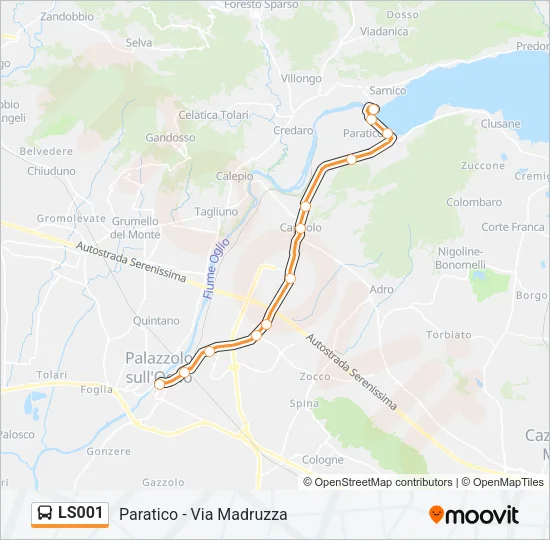 LS001 Bus Line Map