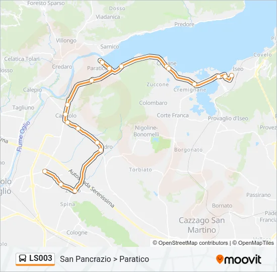LS003 Bus Line Map