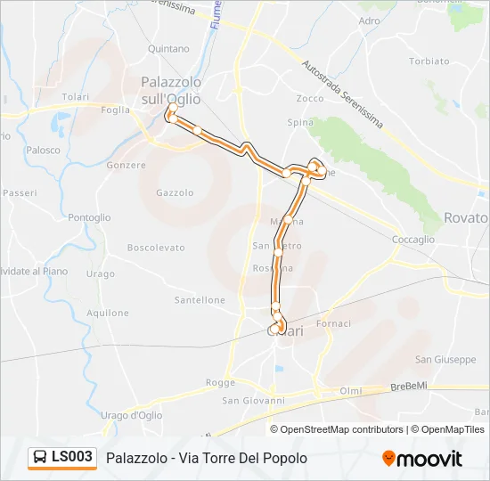 LS003 Bus Line Map