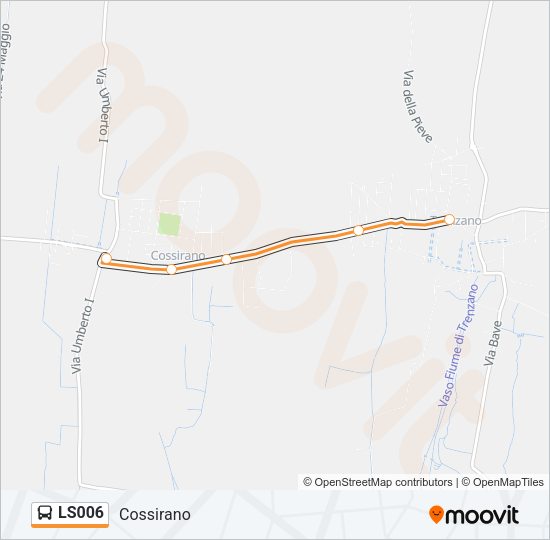 Percorso linea bus LS006