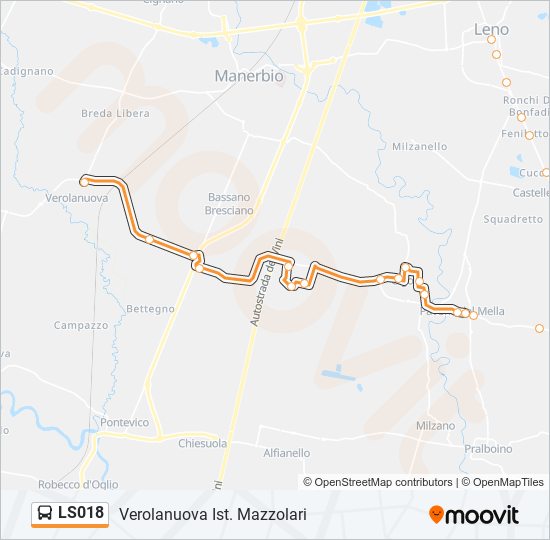 LS018 bus Line Map