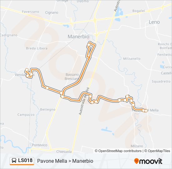 LS018 bus Line Map