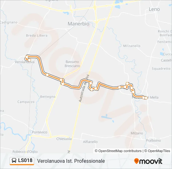LS018 Bus Line Map