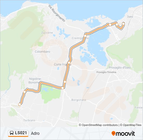 LS021 bus Line Map