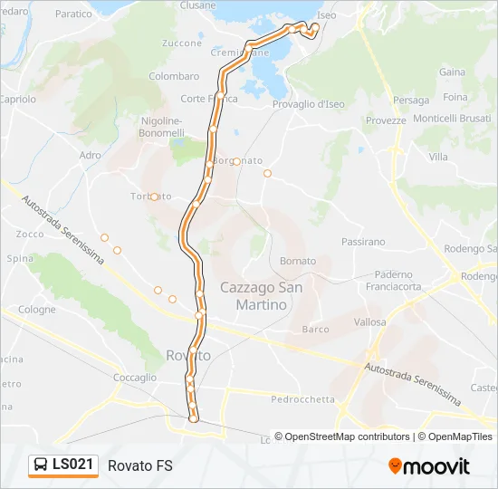 LS021 Bus Line Map