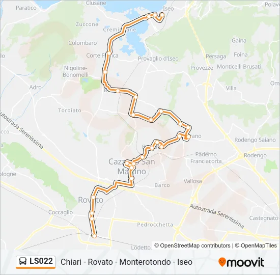 LS022 Bus Line Map