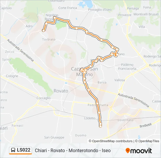 LS022 Bus Line Map