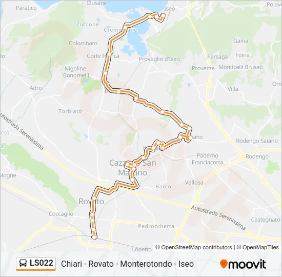 LS022 Bus Line Map