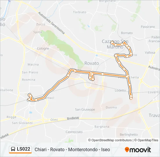 LS022 Bus Line Map