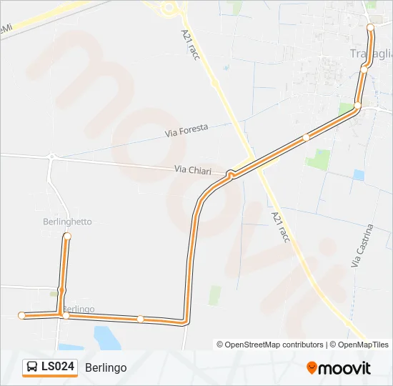 Percorso linea bus LS024