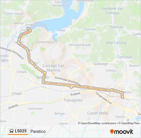 LS025 Bus Line Map