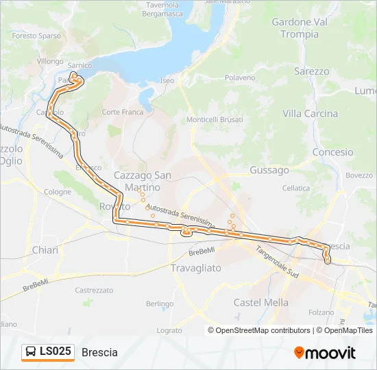 LS025 Bus Line Map