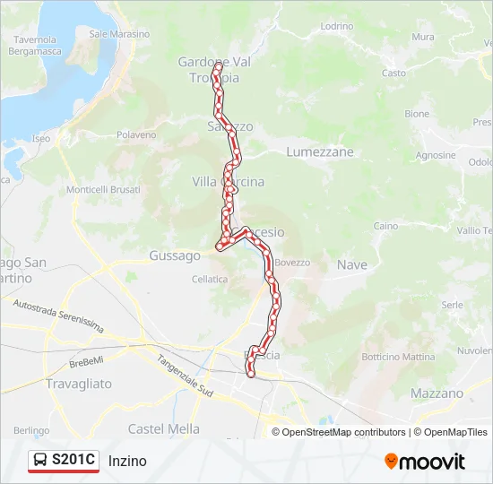 S201C Bus Line Map