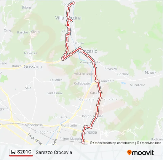 S201C Bus Line Map
