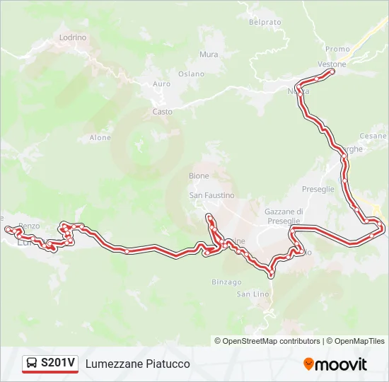 S201V Bus Line Map