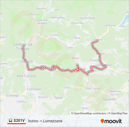 S201V bus Line Map