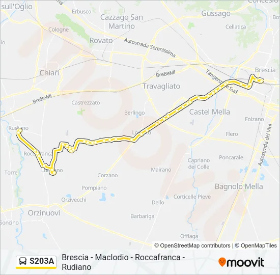 S203A Bus Line Map