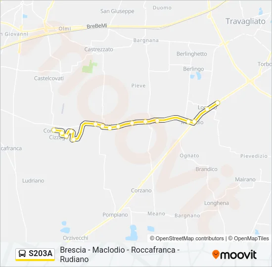 S203A Bus Line Map
