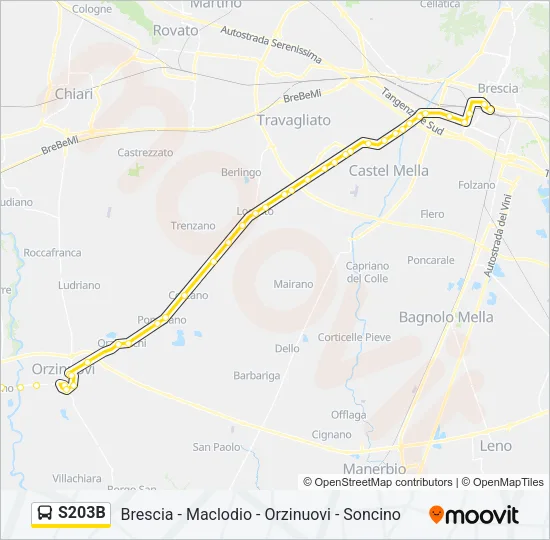 S203B Bus Line Map