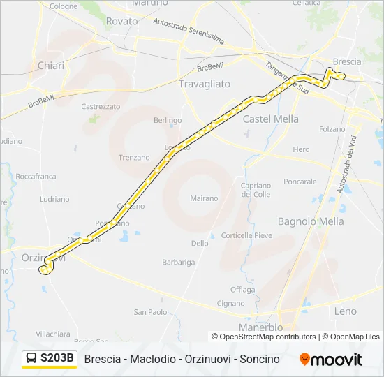 S203B Bus Line Map