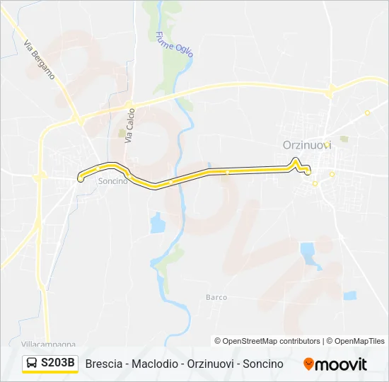 S203B Bus Line Map
