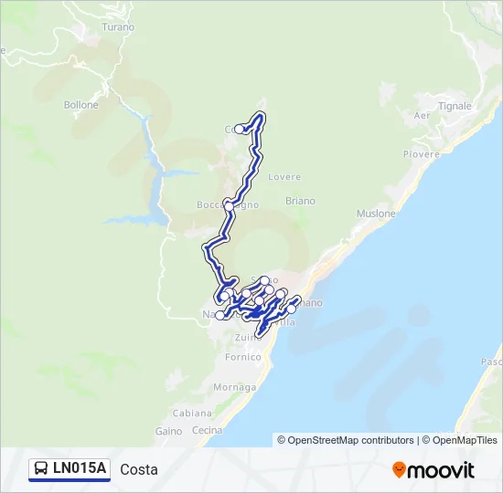 LN015A Bus Line Map