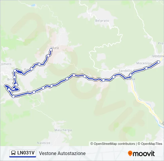 LN031V Bus Line Map