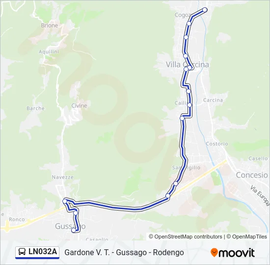 LN032A Bus Line Map