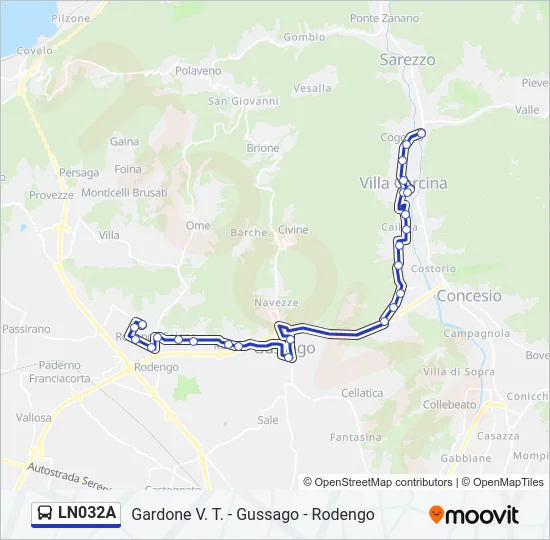 LN032A Bus Line Map