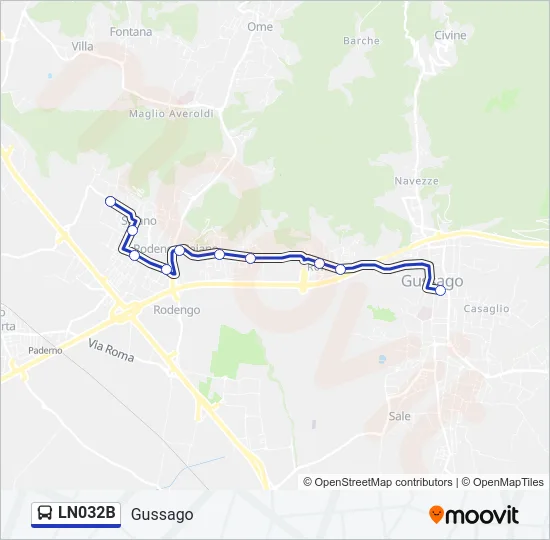 LN032B Bus Line Map