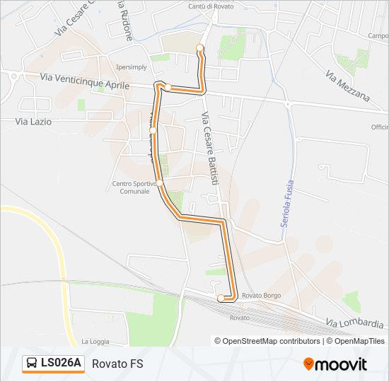 LS026A bus Line Map