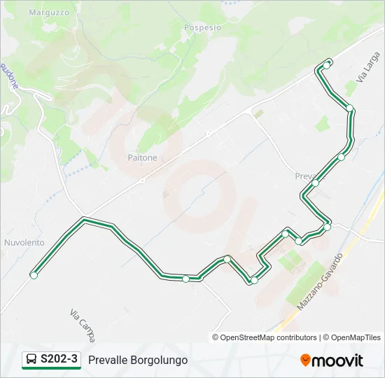 S202-3 Bus Line Map